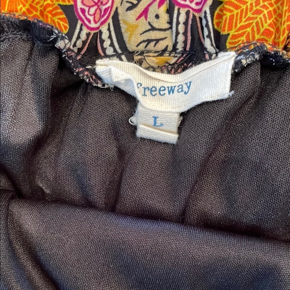 Orange and Purple  A-line Mini Skirt with Pleats - Picture 4 of 4